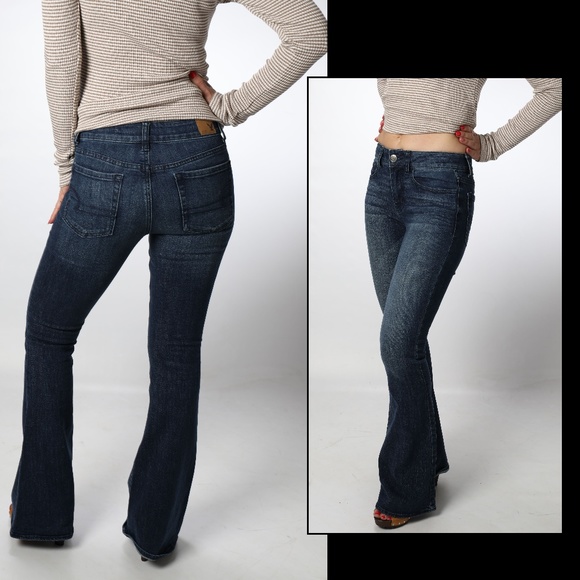 AMERICAN EAGLE flare jeans size 0 - Picture 1 of 6